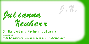 julianna neuherr business card